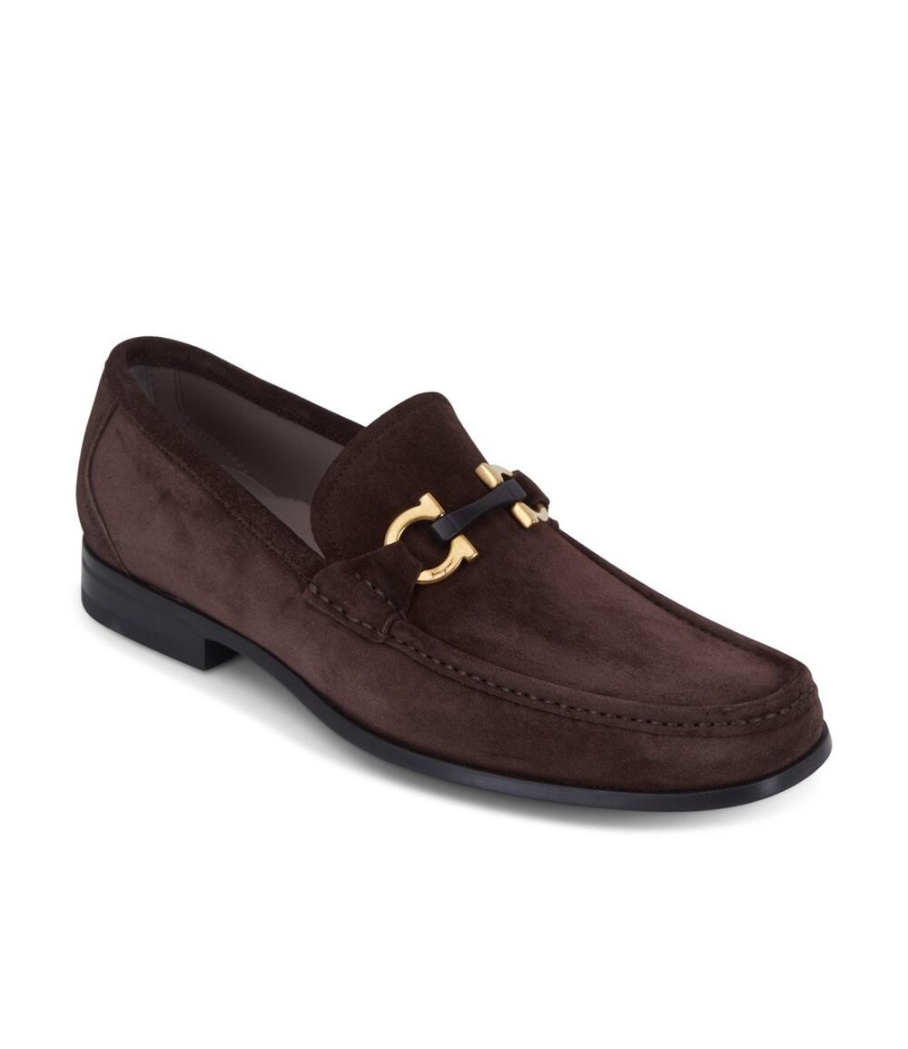 NIB Salvatore Ferragamo ’Grandioso’ Suede Gancini Bit Loafers Size 7.5D $950.00
